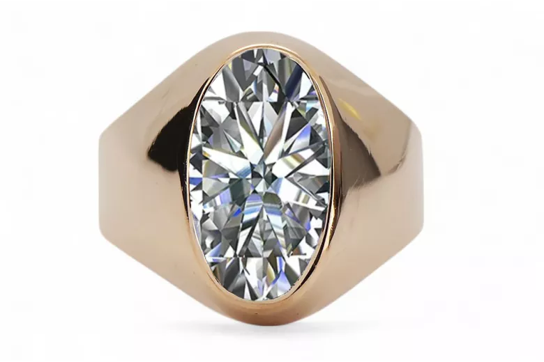 Original Vintage 14K Rose Gold Zircon Ring Vintage Jewlery vrc077r